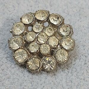 Vintage Rhinestone Collectors Button